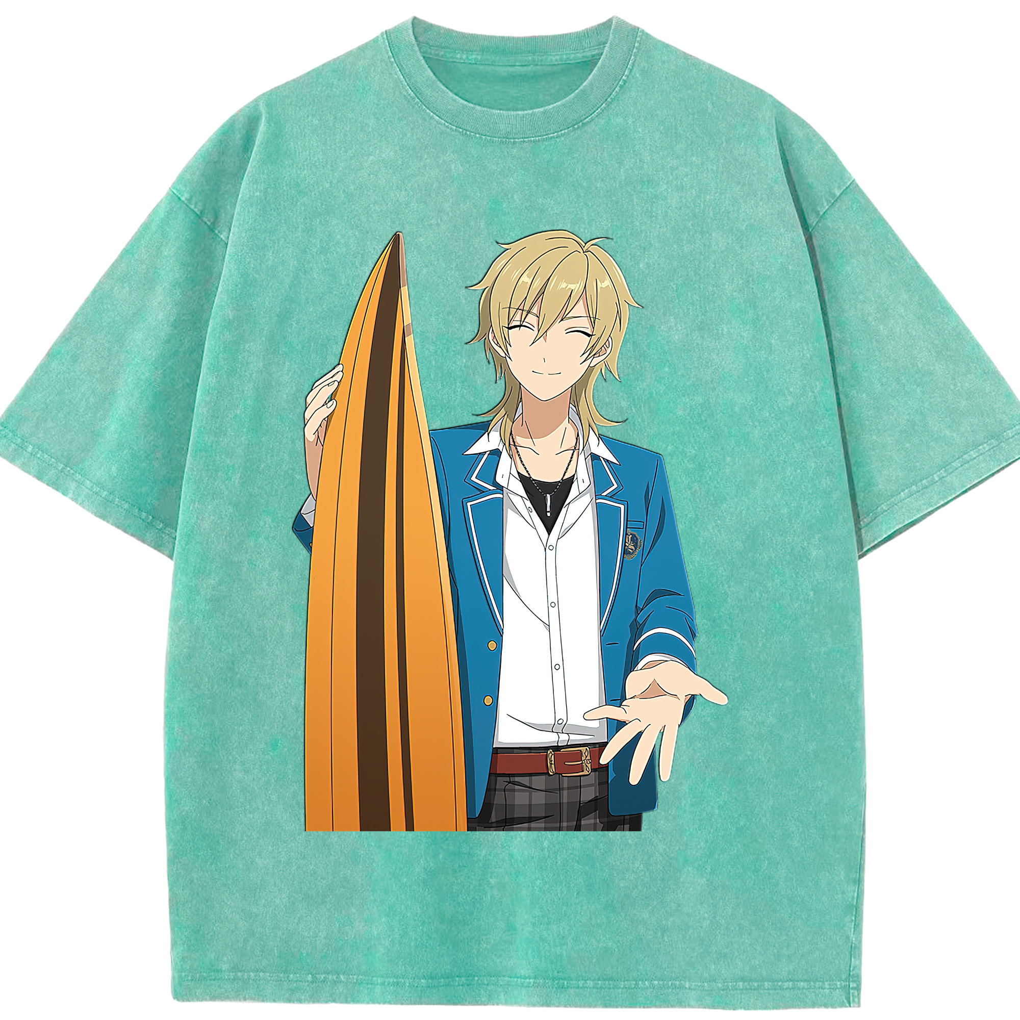 （画像用） あんさんぶるスターズ! Ensemble Stars 綿100% ヴィンテージ風 半袖Tシャツ（フロントプリント）